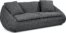 På billedet ser du variationen Safira, 3-personers sofa, moderne, stof fra brandet LaForma i en størrelse H: 75 cm. B: 220 cm. L: 100 cm. i farven Sort