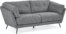 På billedet ser du variationen Sahira, 3-personers sofa, moderne, stof fra brandet LaForma i en størrelse H: 85 cm. B: 195 cm. L: 80 cm. i farven Grå