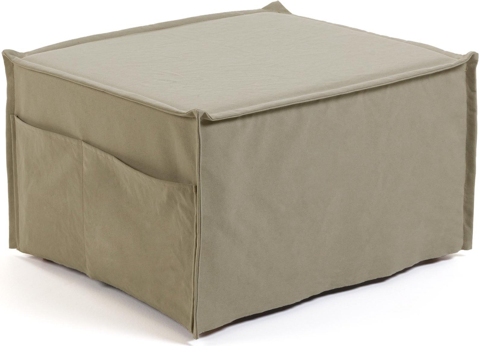 Lizzie, Puf seng, nordisk, stof by LaForma (H: 45 cm. B: 70 cm. L: 60 cm., Beige)