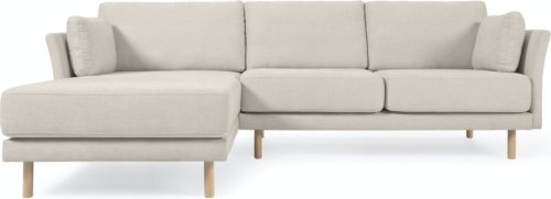 På billedet ser du variationen Gilma, Højre/Venstre chaiselong, 3-personers sofa fra brandet LaForma i en størrelse H: 83 cm. B: 261 cm. L: 158 cm. i farven Beige/Natur