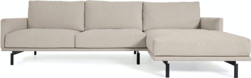 På billedet ser du variationen Galene, Højre chaiselong, 3-personers sofa, nordisk, polstret fra brandet LaForma i en størrelse H: 94 cm. B: 254 cm. L: 166 cm. i farven Beige