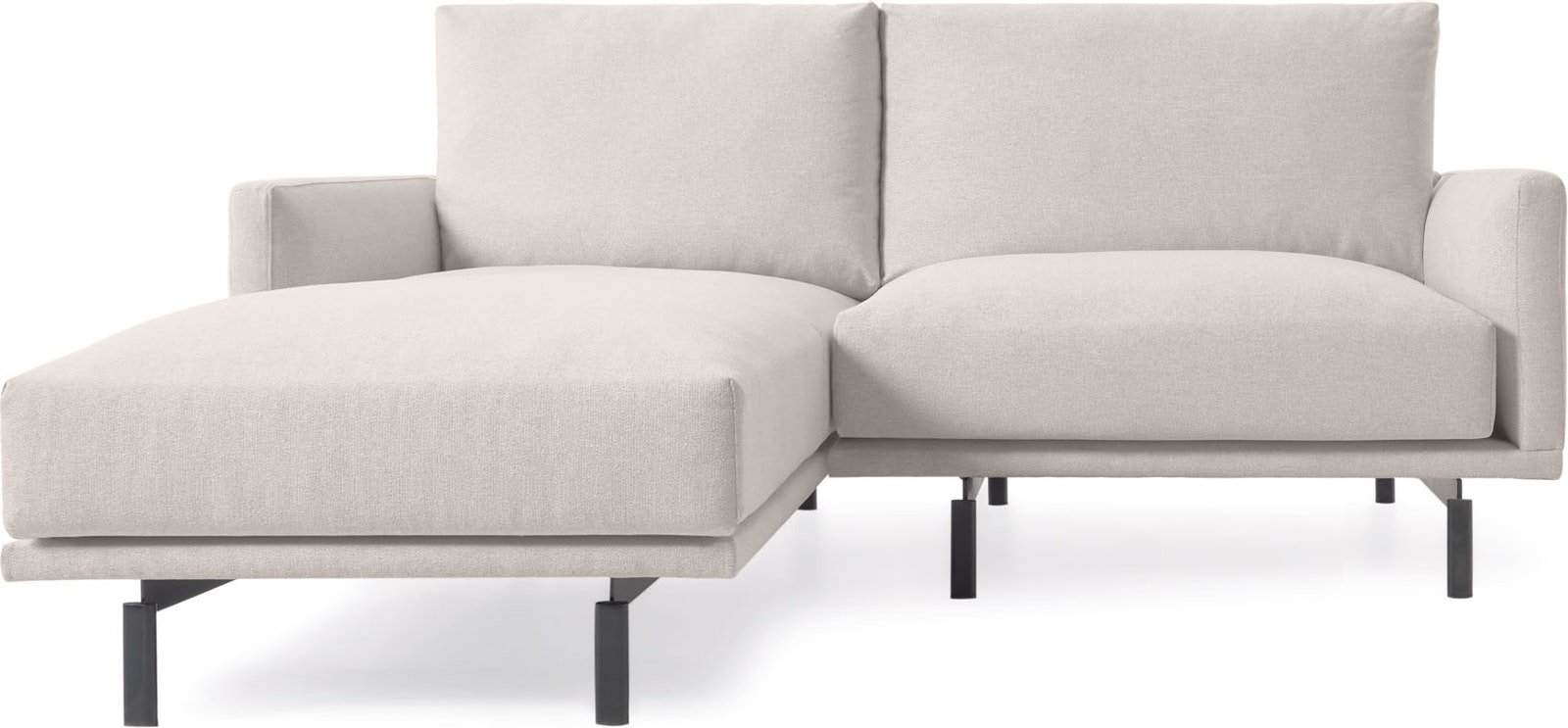 Galene, 2-personers sofa, Venstre chaiselong, nordisk, polstret by LaForma (H: 94 cm. B: 194 cm. L: 166 cm., Beige)