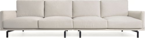 På billedet ser du variationen Galene, 4-personers sofa, moderne, nordisk, polstret fra brandet LaForma i en størrelse H: 94 cm. B: 196 cm. L: 334 cm. i farven Beige