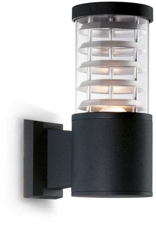 På billedet ser du variationen Tronco, Udendørs væglampe, Ap1, aluminium fra brandet Ideal Lux i en størrelse H: 25 cm. x B: 18 cm. x L: 11 cm. i farven Sort