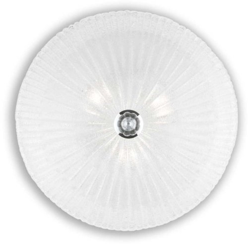 På billedet ser du variationen Shell, Loftslampe, Pl3, glas fra brandet Ideal Lux i en størrelse D: 40 cm. x H: 12 cm. i farven Gennemsigtig