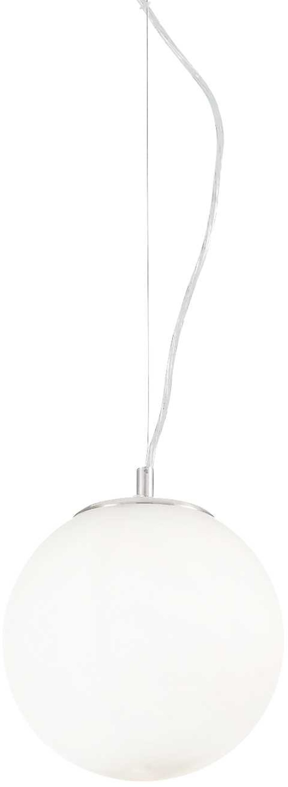 Mapa, Pendel lampe, Bianco, glas by Ideal Lux (D: 20 cm. x H: 26 cm., Hvid)
