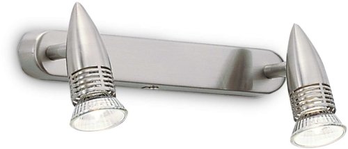 På billedet ser du variationen Alfa, Væglampe, Ap2, metal fra brandet Ideal Lux i en størrelse H: 11 cm. x B: 11 cm. x L: 29 cm. i farven Nikkel