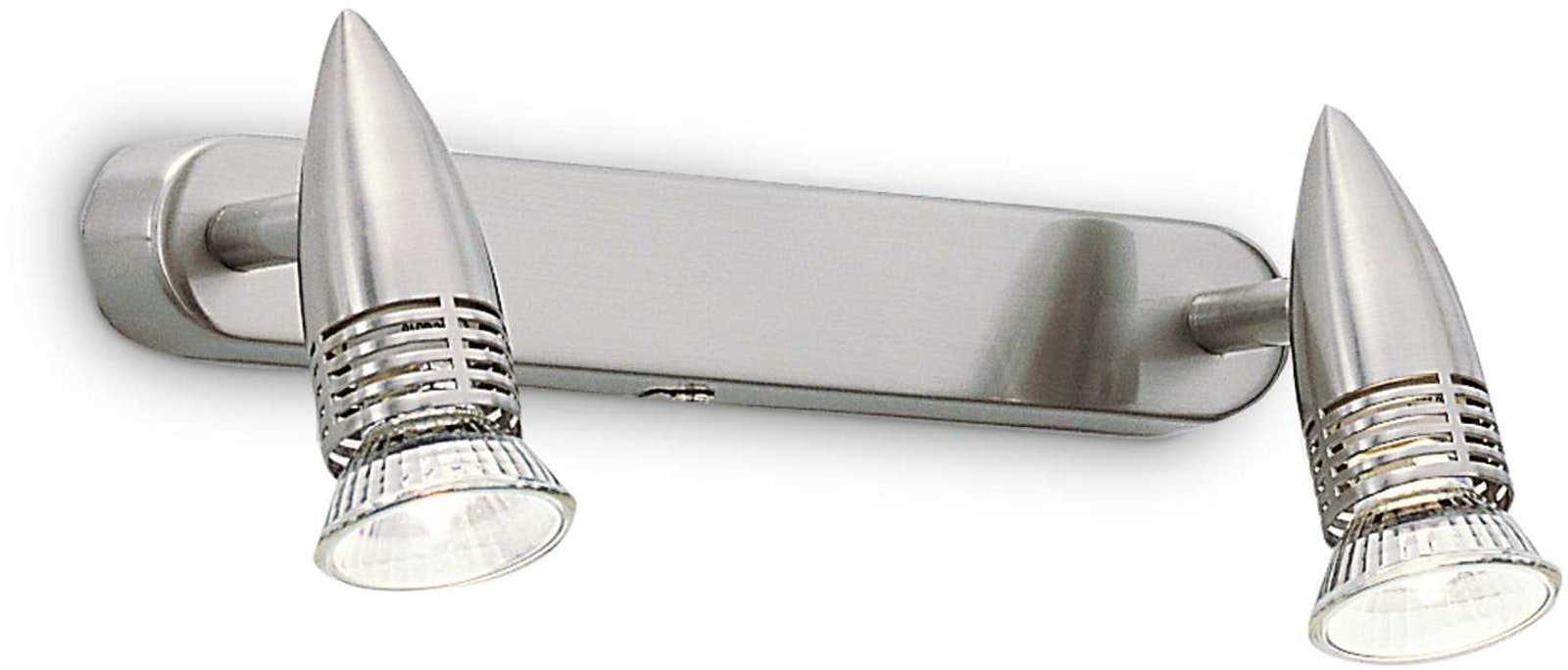 Alfa, Væglampe, Ap2, metal by Ideal Lux (H: 11 cm. x B: 11 cm. x L: 29 cm., Nikkel)