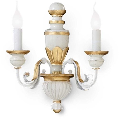 På billedet ser du variationen Firenze, Væglampe, Ap2, metal fra brandet Ideal Lux i en størrelse H: 38 cm. x B: 17 cm. x L: 33 cm. i farven Hvid