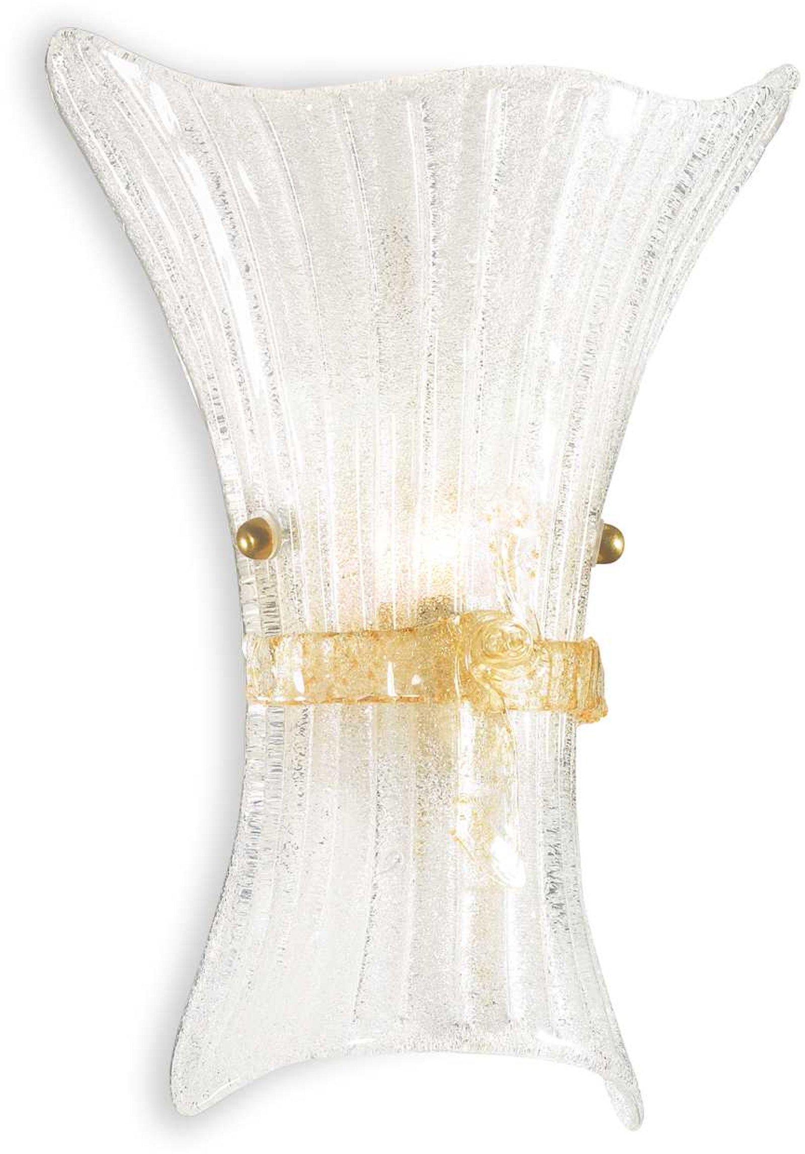 Billede af Fiocco, Væglampe, Ap1, glas by Ideal Lux (H: 38 cm. x B: 12 cm. x L: 28 cm., Hvid)