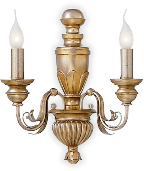 På billedet ser du variationen Firenze, Væglampe, Ap2, metal fra brandet Ideal Lux i en størrelse H: 38 cm. x B: 17 cm. x L: 33 cm. i farven Guld