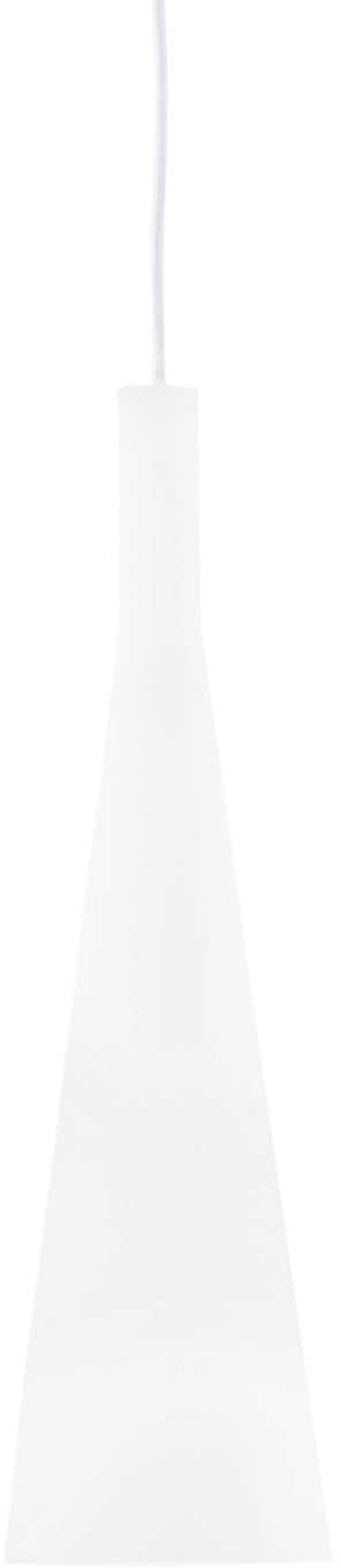 På billedet ser du variationen Milk, Pendel lampe, Sp1, glas fra brandet Ideal Lux i en størrelse D: 14 cm. x H: 59 cm. i farven Hvid