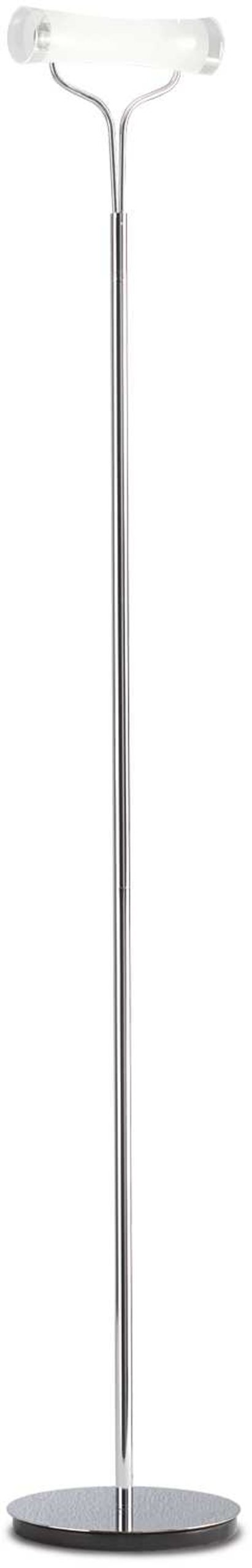 På billedet ser du Stand, Gulvlampe, Up, metal fra brandet Ideal Lux i en størrelse D: 24 cm. x H: 167 cm. i farven Hvid/Sort