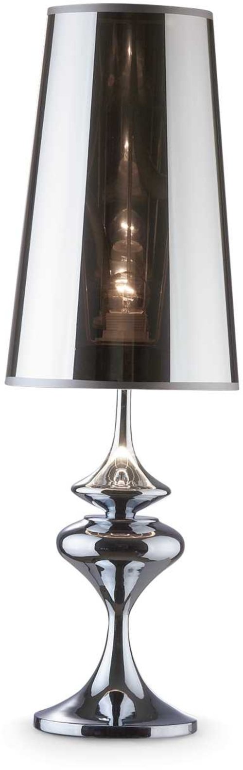 På billedet ser du variationen Alfiere, Bordlampe, Tl1, metal fra brandet Ideal Lux i en størrelse D: 22 cm. x H: 68 cm. i farven Krom