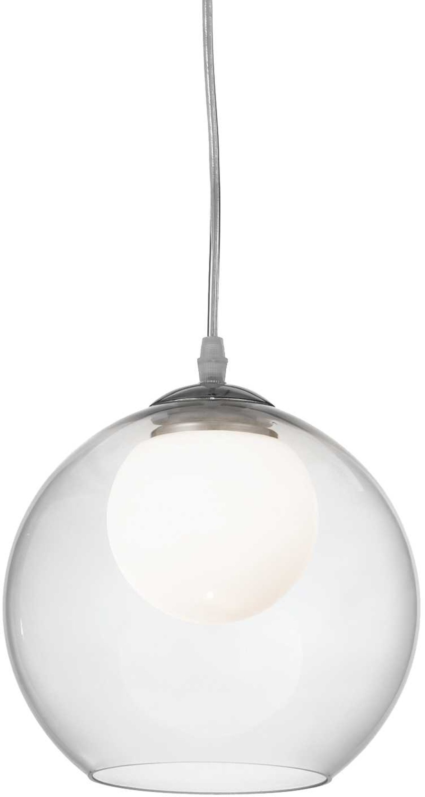 På billedet ser du Nemo, Pendel lampe, Sp1, metal fra brandet Ideal Lux i en størrelse D: 20 cm. x H: 24 cm. i farven Gennemsigtig/Krom