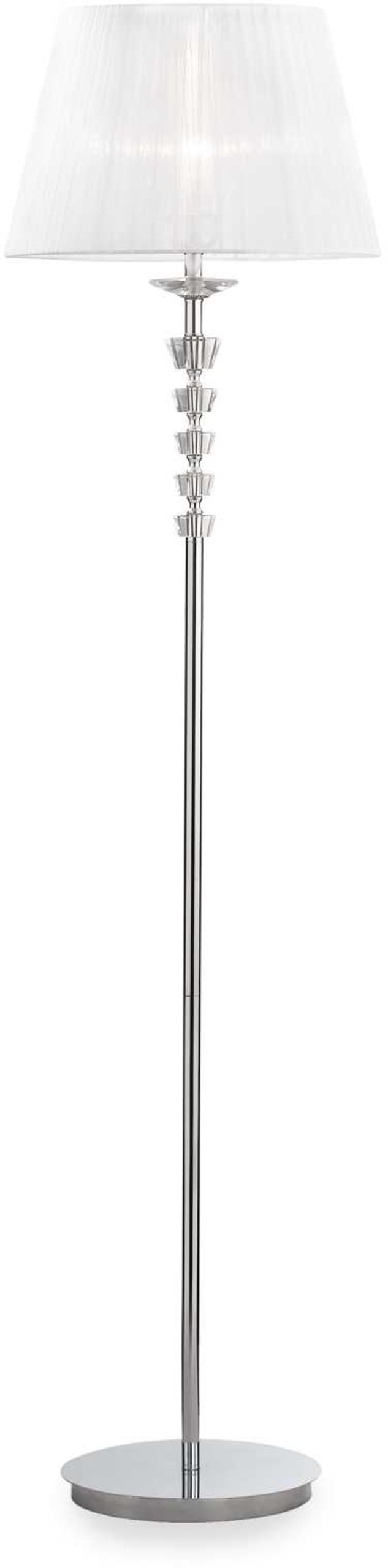 Pegaso, Gulvlampe, Pt1, metal by Ideal Lux (D: 40 cm. x H: 165 cm., Hvid/Krom)