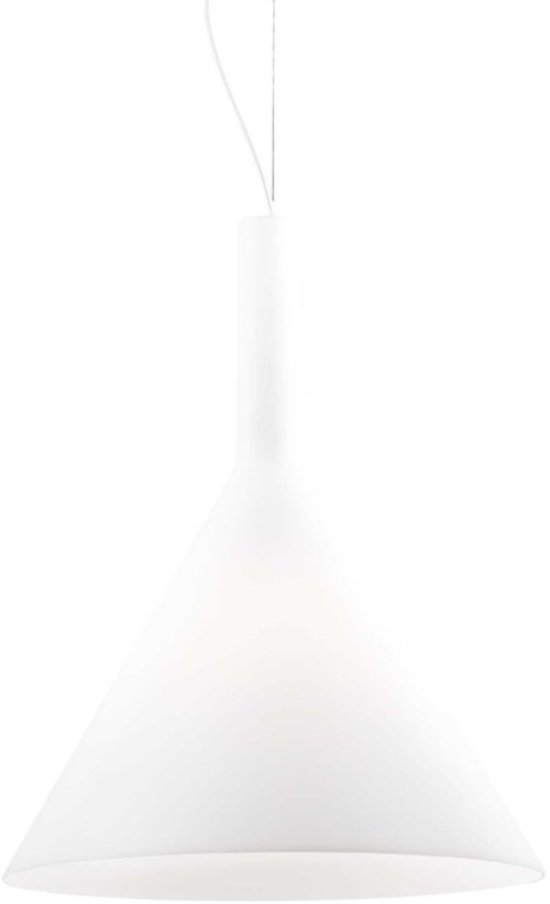 På billedet ser du variationen Cocktail, Pendel lampe, Sp1, glas fra brandet Ideal Lux i en størrelse D: 35 cm. x H: 54 cm. i farven Hvid