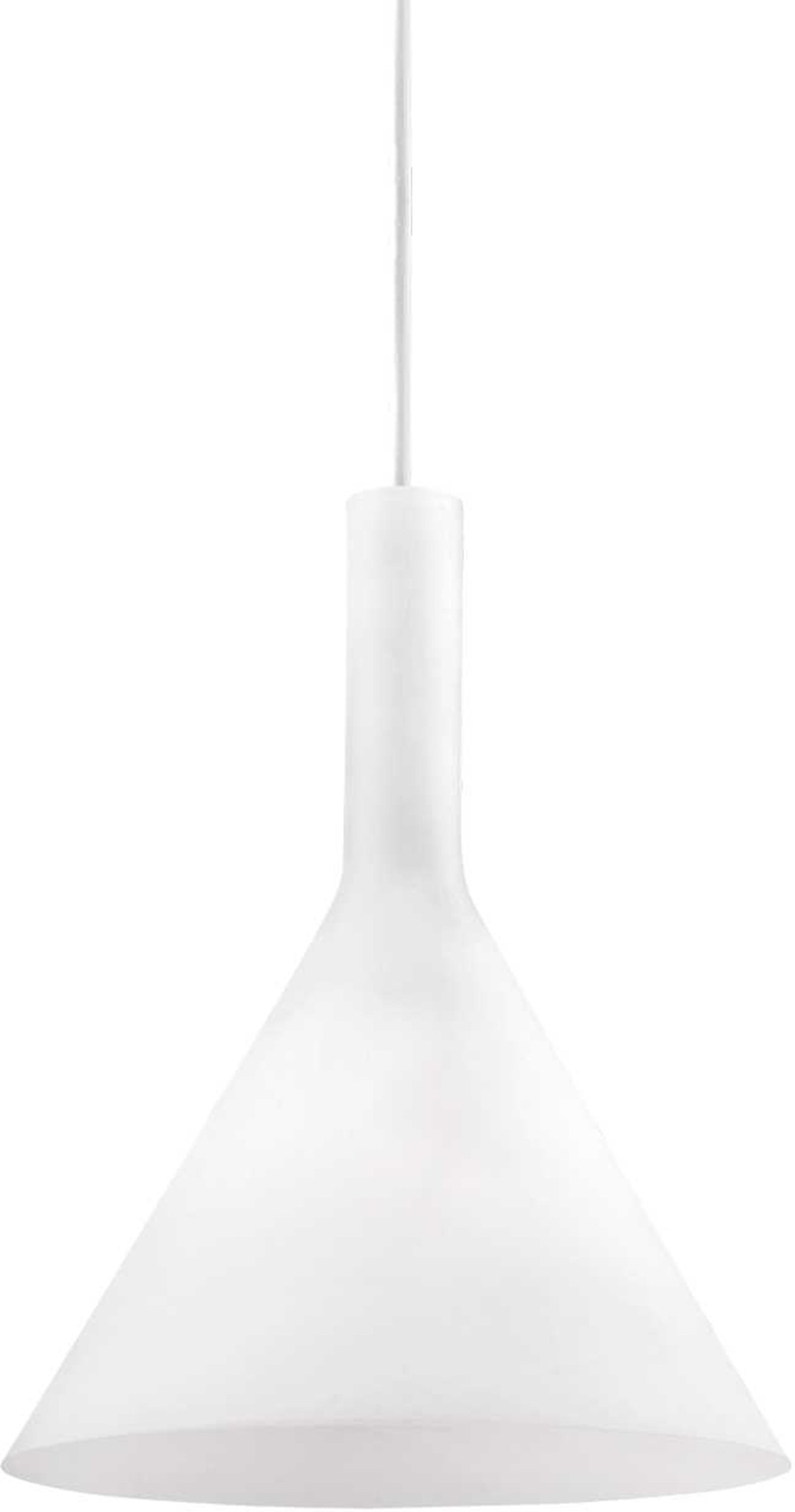Cocktail, Pendel lampe, Sp1, glas by Ideal Lux (D: 20 cm. x H: 32 cm., Hvid)