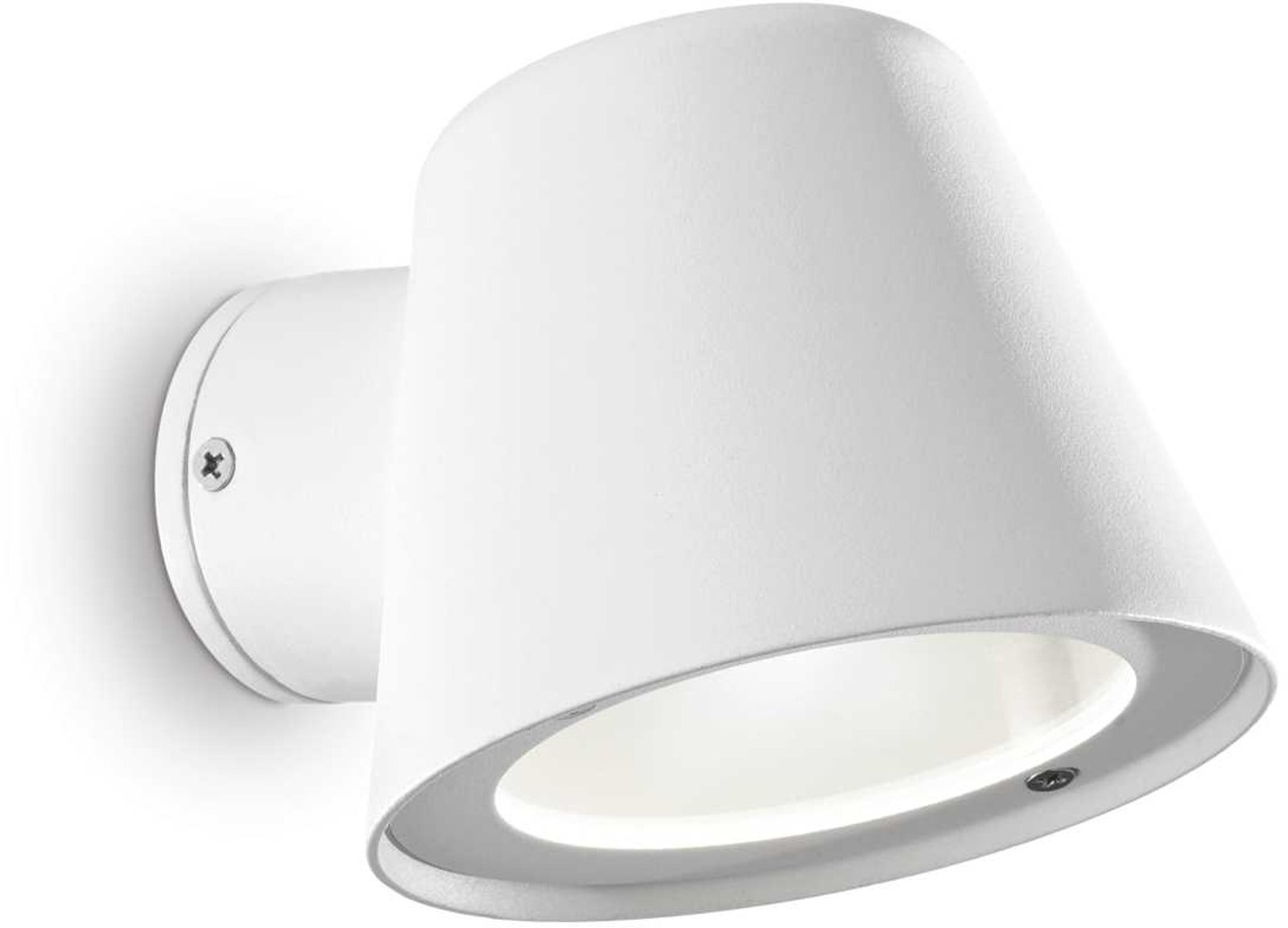 Billede af Gas, Udendørs væglampe, Ap1, aluminium by Ideal Lux (H: 9 cm. x B: 15 cm. x L: 11 cm., Hvid)