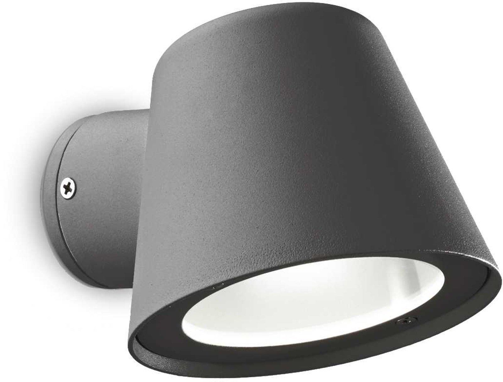 Gas, Udendørs væglampe, Ap1, aluminium by Ideal Lux (H: 9 cm. x B: 15 cm. x L: 11 cm., Antracit)