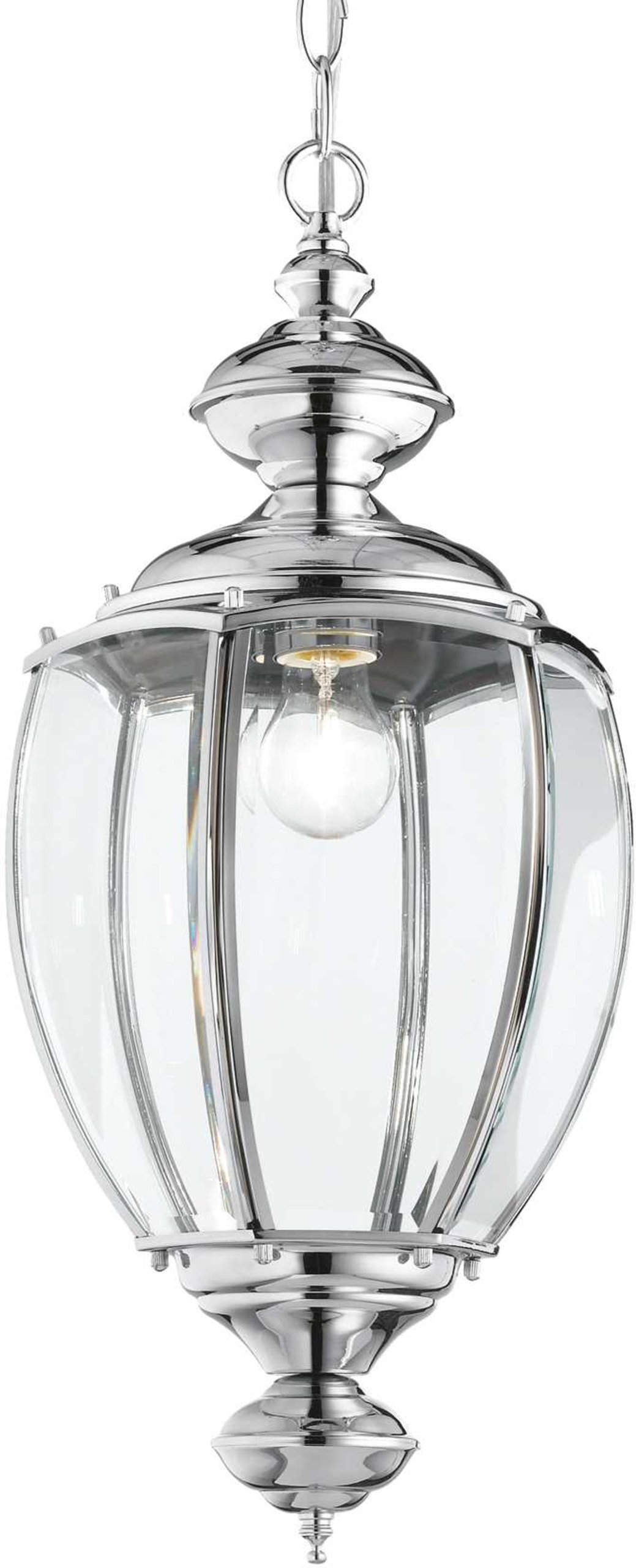 På billedet ser du variationen Norma, Pendel lampe, Sp1, metal fra brandet Ideal Lux i en størrelse D: 25 cm. x H: 53 cm. i farven Krom
