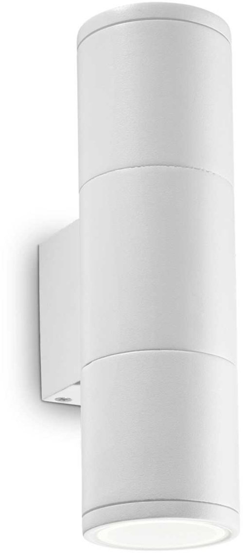 På billedet ser du variationen Gun, Udendørs væglampe, Ap2, aluminium fra brandet Ideal Lux i en størrelse H: 21 cm. x B: 11 cm. x L: 6 cm. i farven Hvid