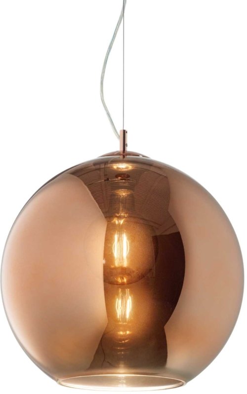 På billedet ser du variationen Nemo, Pendel lampe, Sp1, metal fra brandet Ideal Lux i en størrelse D: 40 cm. x H: 43 cm. i farven Kobber