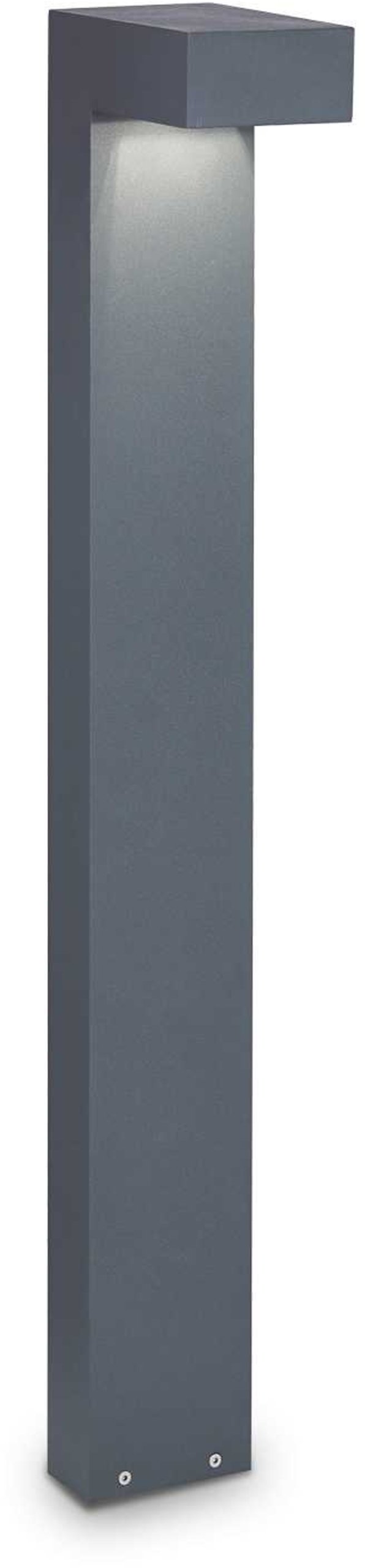 På billedet ser du Sirio, Udendørs gulvlampe, Pt2, aluminium fra brandet Ideal Lux i en størrelse H: 80 cm. x B: 16 cm. x L: 10 cm. i farven Antracit