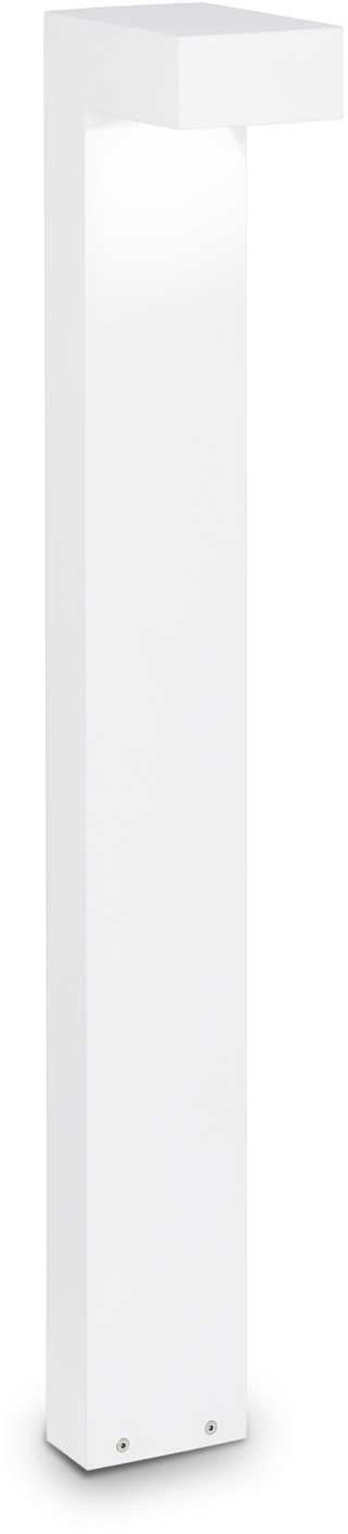 På billedet ser du variationen Sirio, Udendørs gulvlampe, Pt2, aluminium fra brandet Ideal Lux i en størrelse H: 80 cm. x B: 16 cm. x L: 10 cm. i farven Hvid