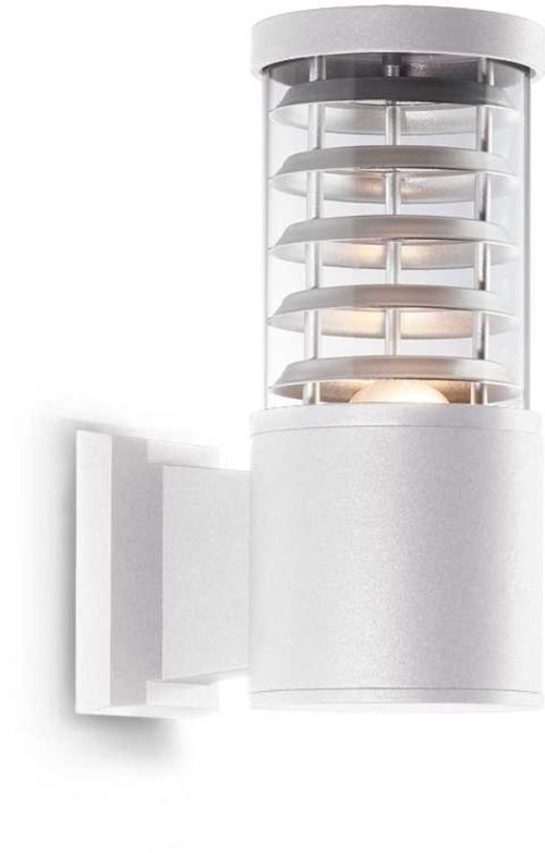 På billedet ser du variationen Tronco, Udendørs væglampe, Ap1, aluminium fra brandet Ideal Lux i en størrelse H: 25 cm. x B: 18 cm. x L: 11 cm. i farven Hvid