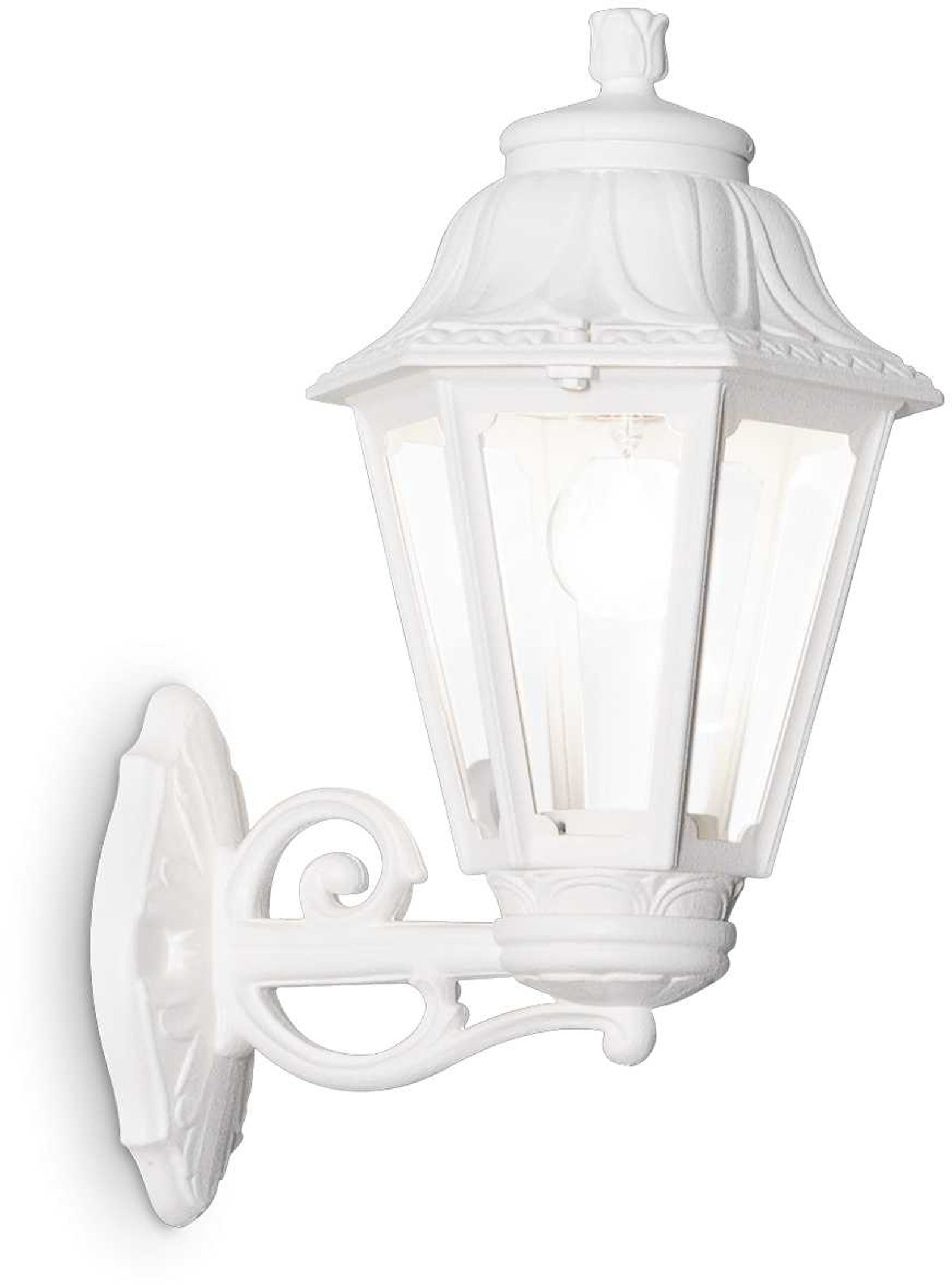 På billedet ser du variationen Anna, Udendørs væglampe, Ap1, plast fra brandet Ideal Lux i en størrelse H: 45 cm. x B: 27 cm. x L: 22 cm. i farven Hvid