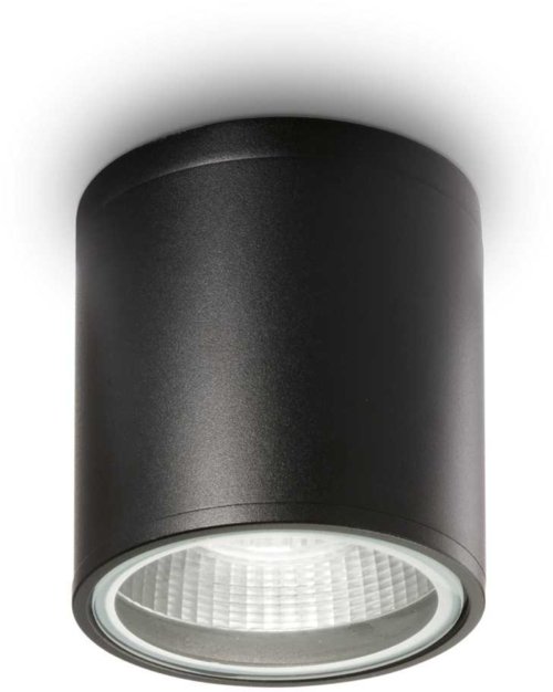 På billedet ser du variationen Gun, Udendørs loftslampe, Pl1, aluminium fra brandet Ideal Lux i en størrelse D: 11 cm. x H: 11 cm. i farven Sort
