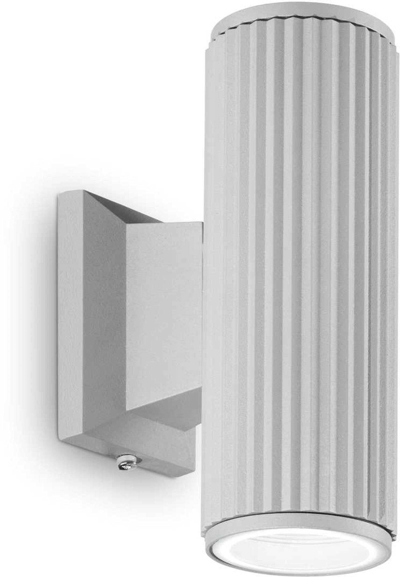 Billede af Base, Udendørs væglampe, Ap2, aluminium by Ideal Lux (H: 18 cm. x B: 11 cm. x L: 6 cm., Grå)