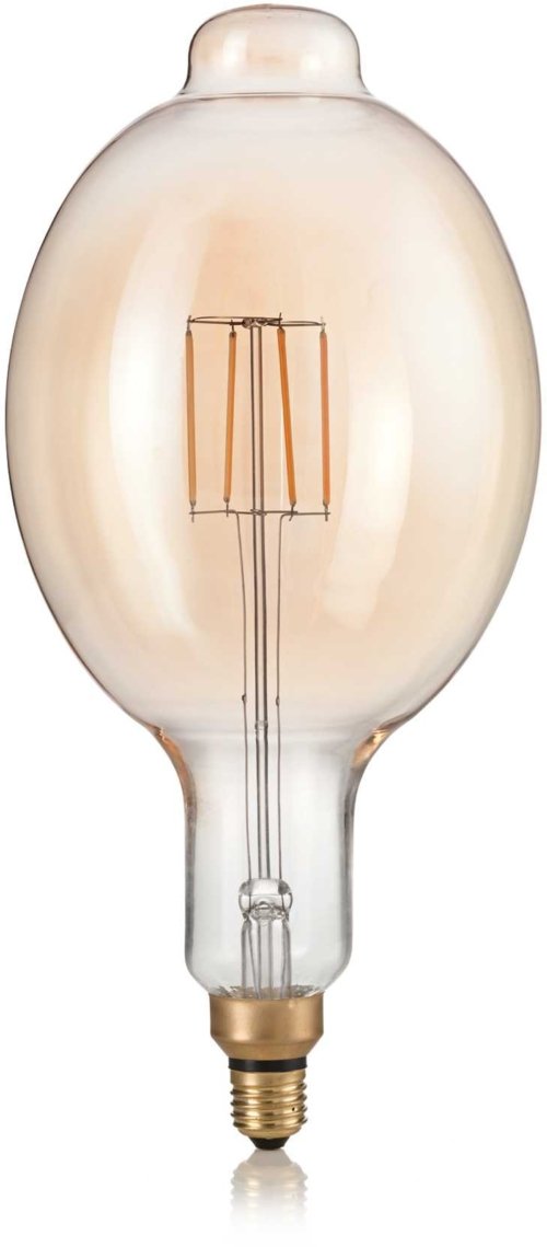 På billedet ser du variationen E27 Bombxl, Lyspære, glas fra brandet Ideal Lux i en størrelse D: 38 cm. i farven Rav