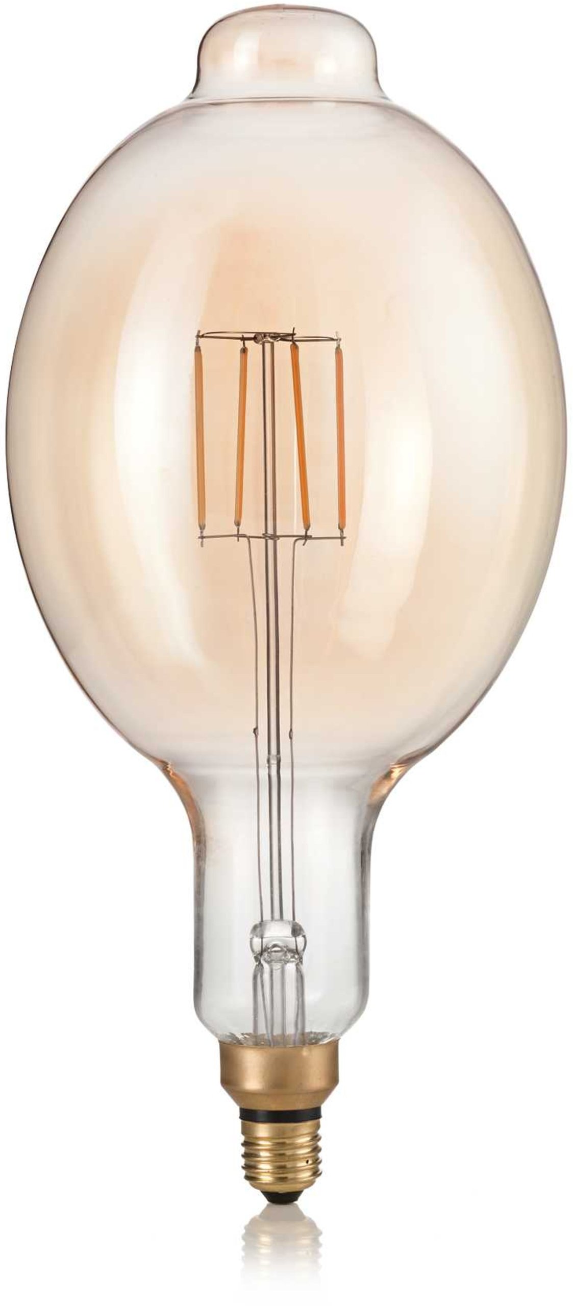 E27, Lyspære, Bombxl, glas by Ideal Lux (D: 18 cm. x H: 38 cm., Rav)