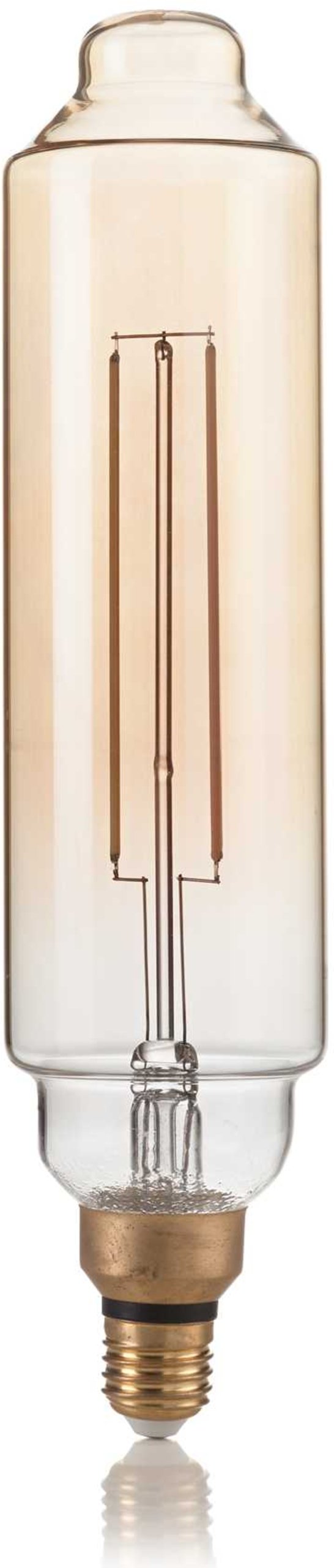 E27, Lyspære, Linear, glas by Ideal Lux (D: 7,5 cm. x H: 32 cm., Rav)
