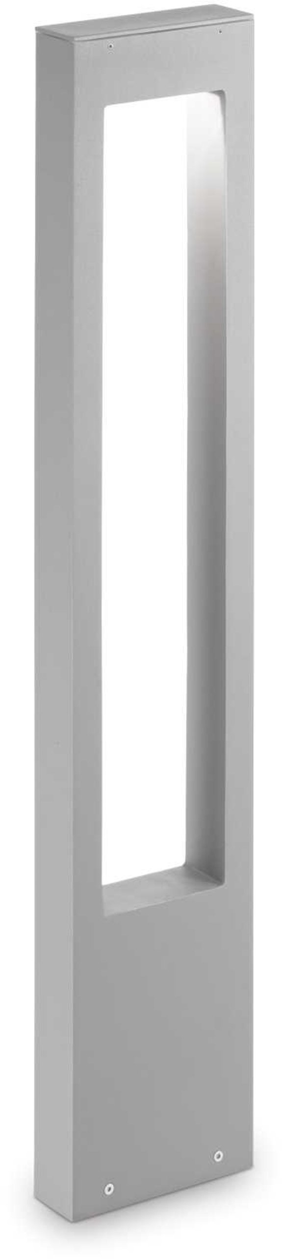 Vega, Udendørs gulvlampe, Pt1, aluminium by Ideal Lux (H: 80 cm. x B: 5 cm. x L: 15 cm., Grå)