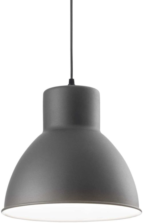 På billedet ser du variationen Metro, Pendel lampe, Sp1, metal fra brandet Ideal Lux i en størrelse D: 27 cm. x H: 24 cm. i farven Grå/Sort