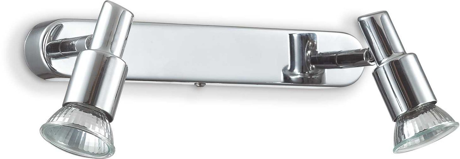 Slem, Væglampe, Ap2, metal by Ideal Lux (H: 10 cm. x B: 13 cm. x L: 26 cm., Krom)
