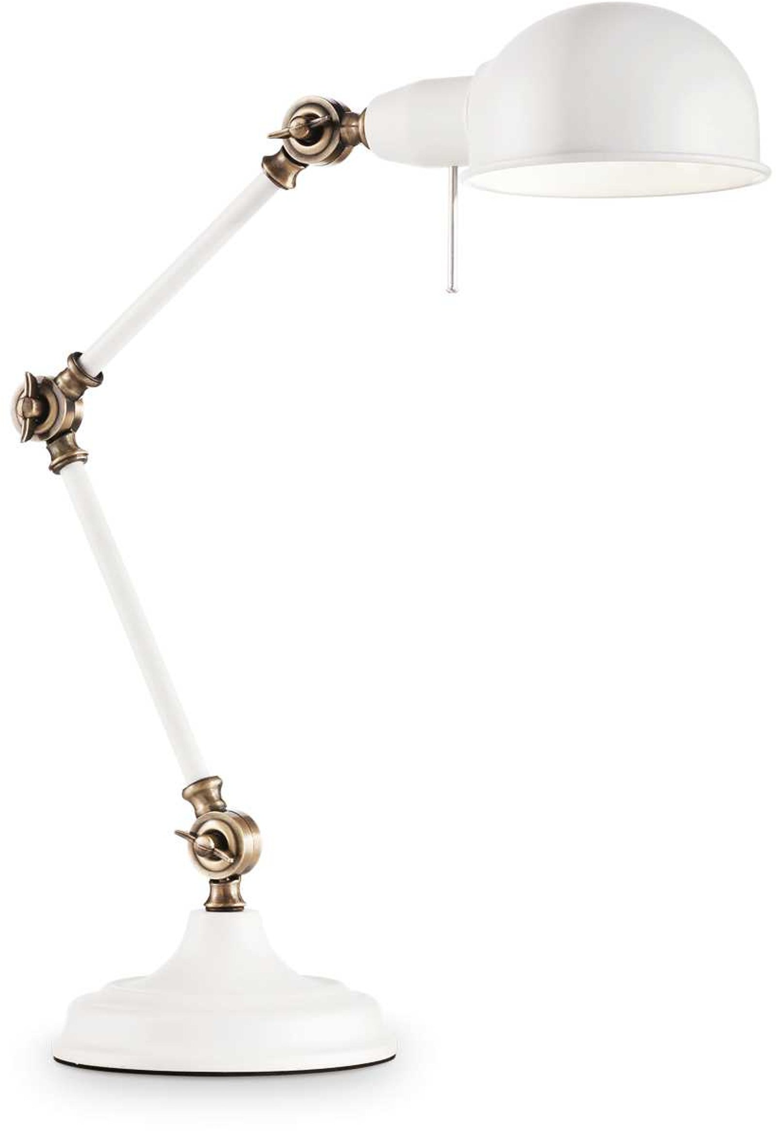 Truman, Bordlampe, Tl1, metal by Ideal Lux (H: 40 cm. x L: 17 cm., Hvid)
