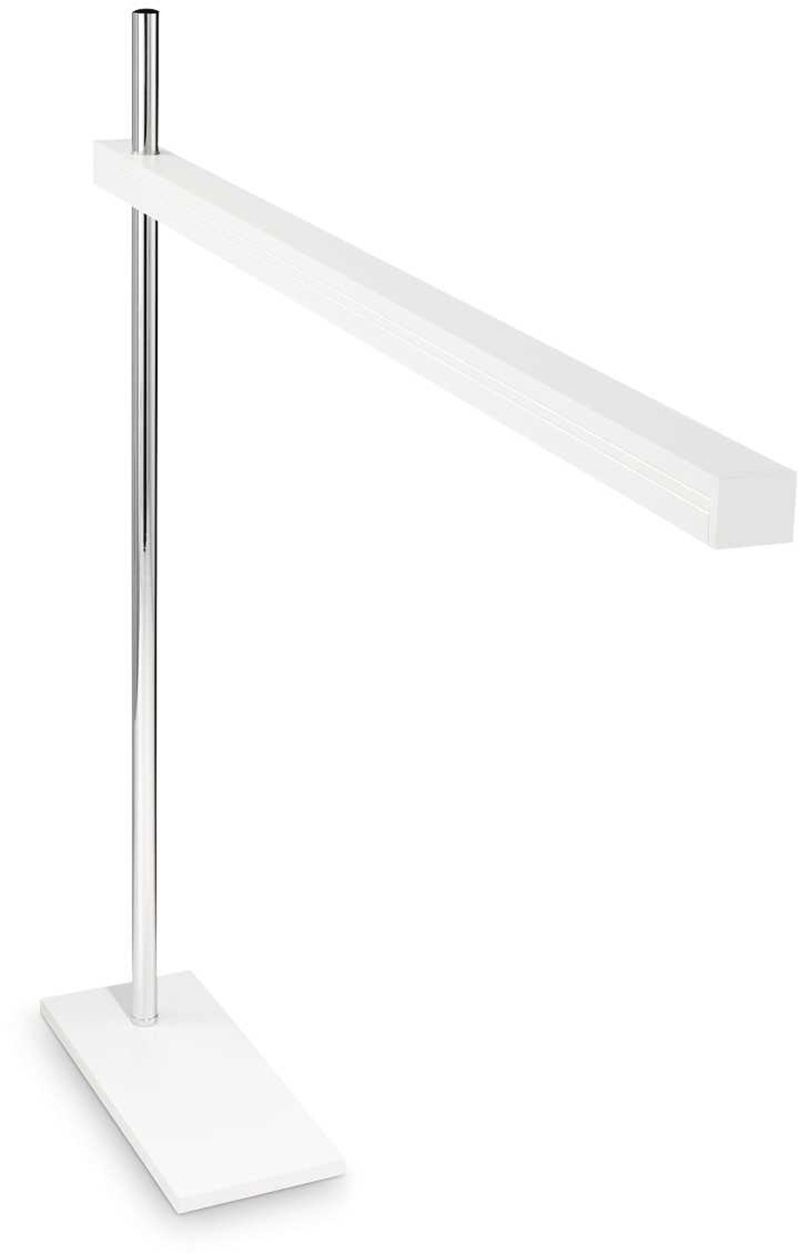 På billedet ser du Gru, Bordlampe, Tl, metal fra brandet Ideal Lux i en størrelse H: 62 cm. x B: 10 cm. x L: 70 cm. i farven Hvid