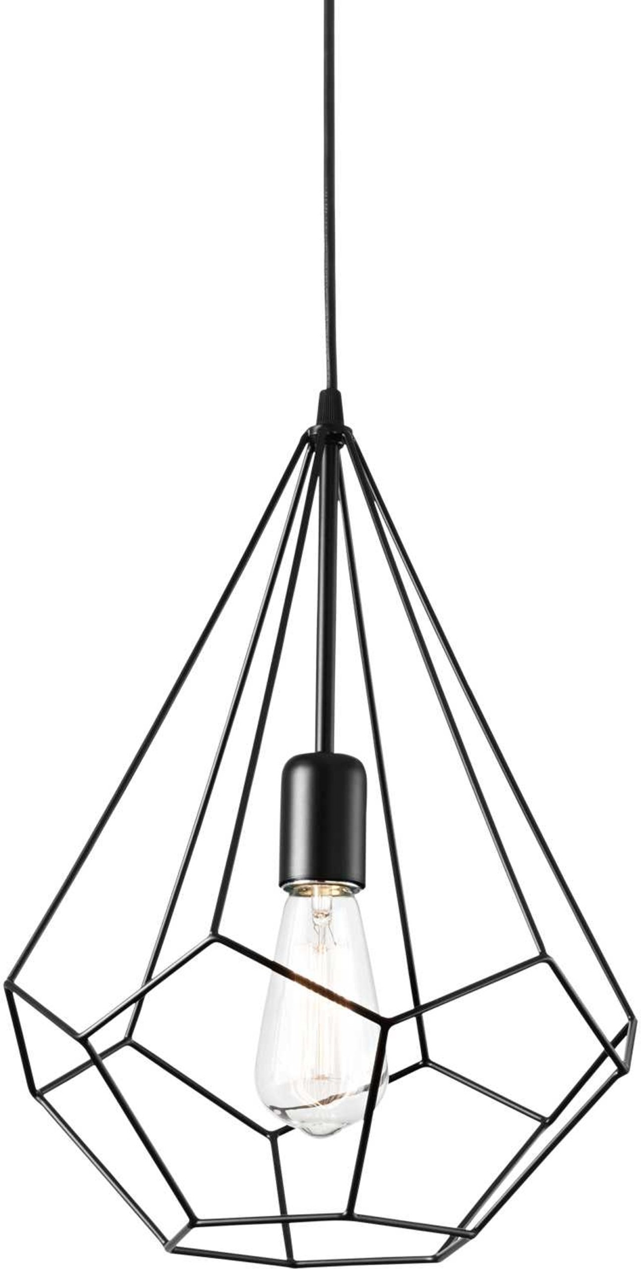 På billedet ser du Ampolla-3, Pendel lampe, Sp1, metal fra brandet Ideal Lux i en størrelse D: 30 cm. x H: 42 cm. i farven Sort