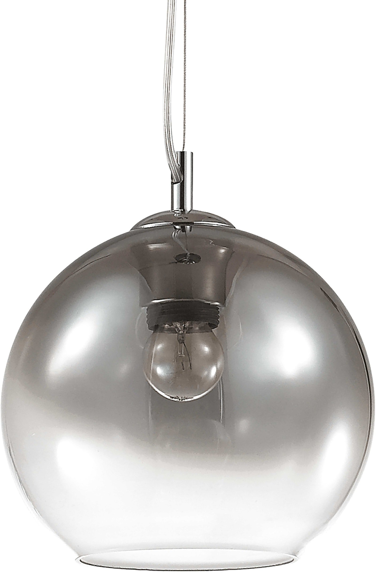 Nemo, Pendel lampe, Sp1, metal by Ideal Lux (D: 20 cm. x H: 18 cm., Krom)