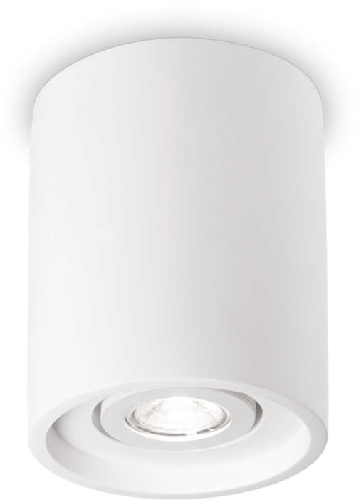 På billedet ser du variationen Oak, Loftslampe, Pl1, gips fra brandet Ideal Lux i en størrelse D: 13 cm. x H: 16 cm. i farven Hvid