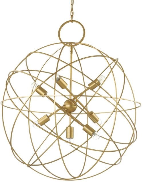 På billedet ser du variationen Konse, Pendel lampe, Sp7, metal fra brandet Ideal Lux i en størrelse D: 80 cm. x H: 98 cm. i farven Guld