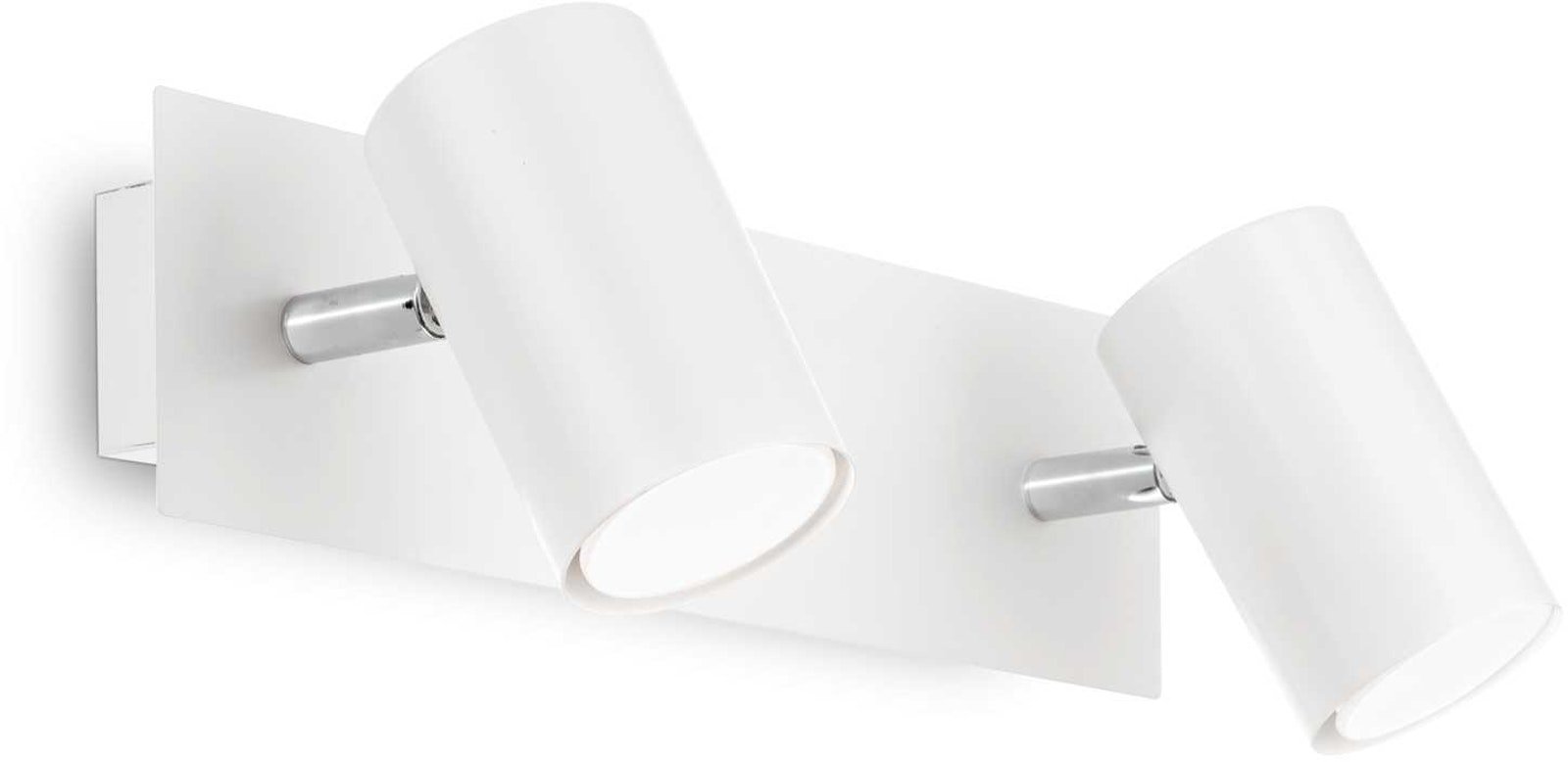 På billedet ser du Spot, Væglampe, Ap2, metal fra brandet Ideal Lux i en størrelse H: 11 cm. x B: 13 cm. x L: 36 cm. i farven Hvid