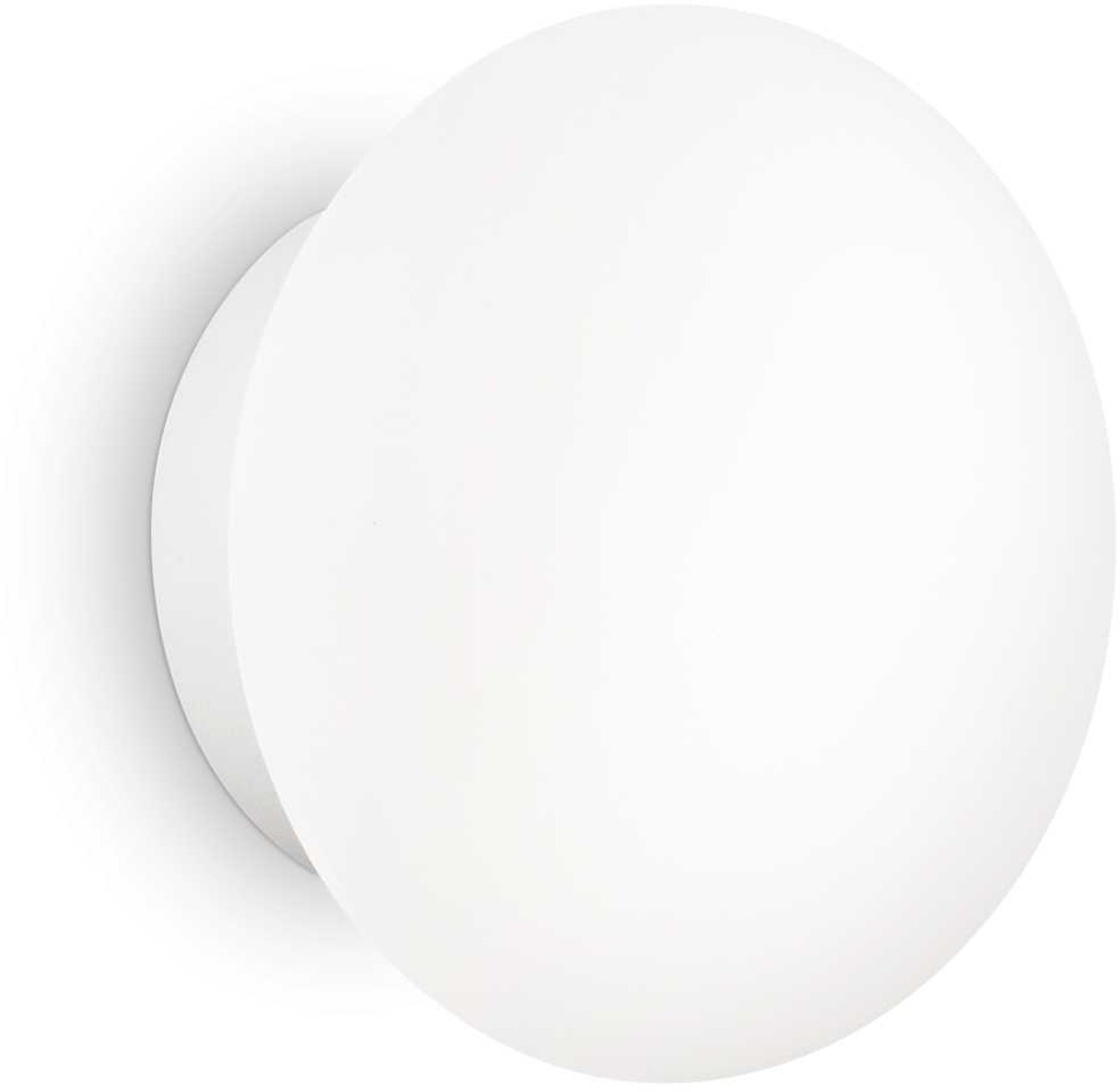 På billedet ser du Bubble, Udendørs loftslampe, Ap2, aluminium fra brandet Ideal Lux i en størrelse D: 15 cm. x H: 9 cm. i farven Hvid