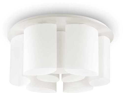 På billedet ser du variationen Almond, Loftslampe, Pl9, metal fra brandet Ideal Lux i en størrelse D: 75 cm. x H: 31 cm. i farven Hvid