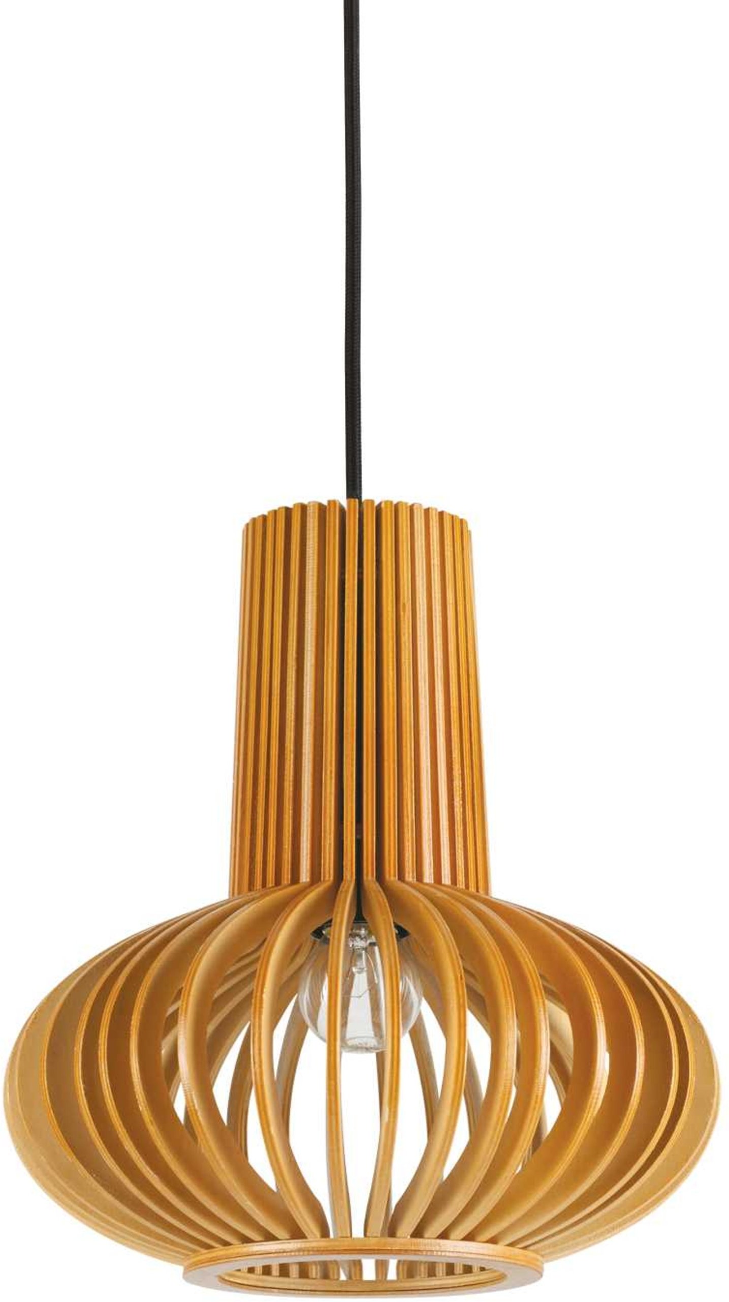 Køb Citrus-2, Pendel lampe, Sp1, træ by Ideal Lux (D: 26 cm. x H: 26 cm., Natur)