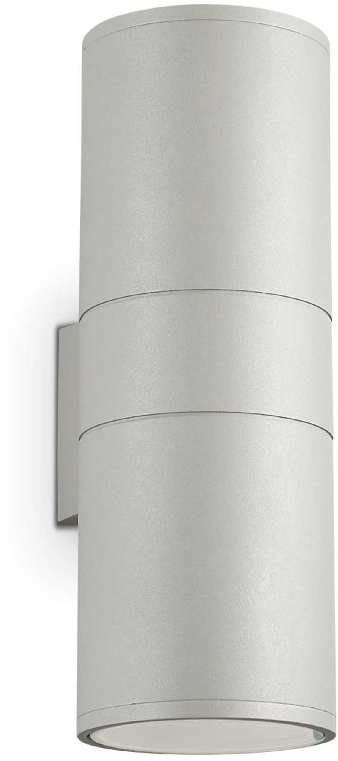 Billede af Gun, Udendørs væglampe, Ap2, aluminium by Ideal Lux (H: 31 cm. x B: 15 cm. x L: 11 cm., Grå)